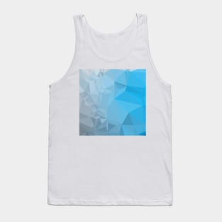 Capri Blue Abstract Low Polygon Background Tank Top